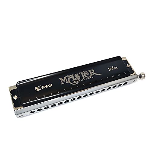 Harmonica Couleur Master harmonica ABS Comb 16 trous 64 tonnes harpe C instrument professionnel sw1664 couvercle noir - Les Beatles, Paul McCartney, John Lennon, RIngo Starr, George Harrison Harmonica Couleur Master harmonica ABS Comb 16 trous 64 tonnes harpe C instrument professionnel sw1664 couvercle noir