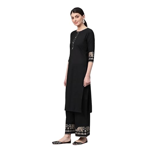 Women's Indian Style Black Kurta Set with Dupatta | Modern Design Black Kurti | Indian Fashion Wear4