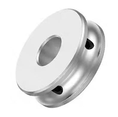 1Pcs 50mm OD Aluminum Alloy PU Round Top Wire Single Groove Belt Pulley, 5~20mm ID Width 6 Motor Drive Transmission Disc for Electric Motors(6mm)