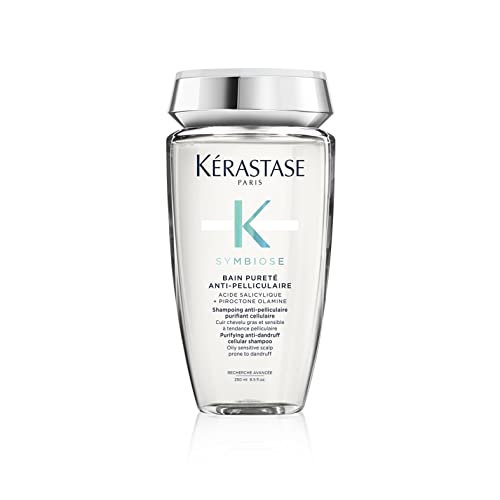 Kérastase Symbiose, Beruhigendes Anti-Schuppen Shampoo, Für fettige und empfindliche Kopfhaut, Ohne Sulfate und Silikone, Bain Pureté Anti Pelliculare, 250 ml