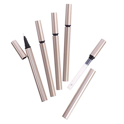 Ipetboom 5 piezas Tubos de Contenedor Vacío para Delineador de Ojos Reutilizables con Aplicador de Pincel Portátil para Maquillaje DIY
