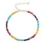 Wremily Tobilleras con cuentas de piedra natural para mujer, pulsera tobillera con cuentas hecha a mano, impermeable, estilo bohemio, ajustable, joyería de verano, 9.44inch-9.83inch, Piedra, Circonita