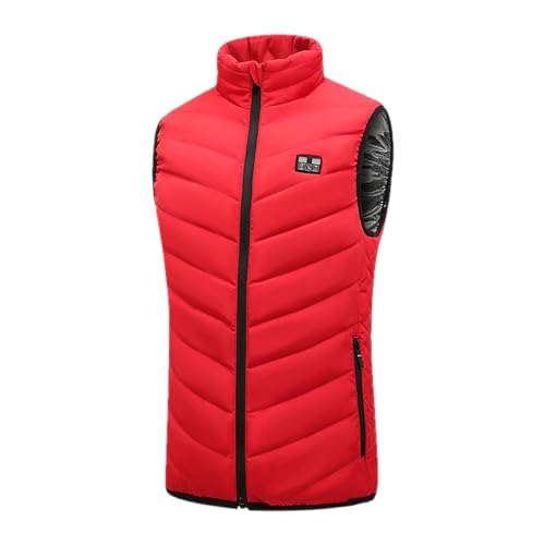Gefomuofe Chaleco calefactor para hombre con múltiples zonas de generación de calor, chaleco térmico de forro polar para hombre, zonas de calefacción, chaleco calefactable, chaqueta calefactable,