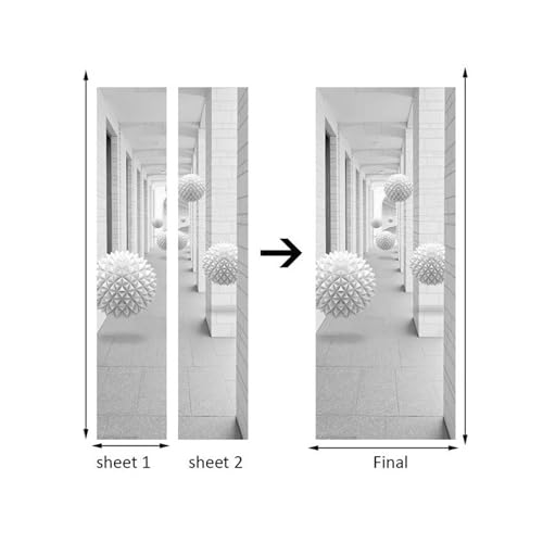 Décoration de porte 3D stéréoscopique au design spatial épuré - 4