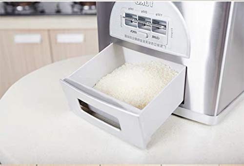 Auto Rice Dispenser Rice Storage Container Stainless Steel Rice Organization 25 Pounds #TOP6