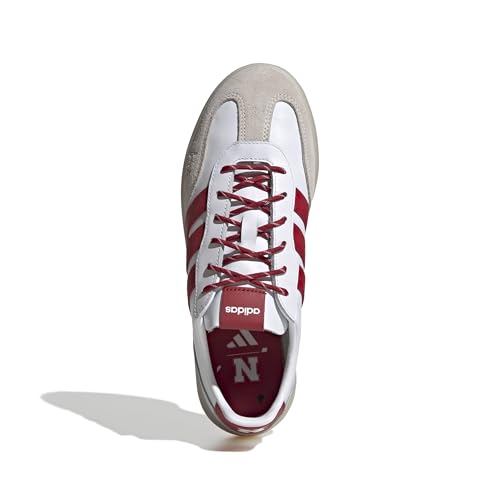 Image of adidas Men's NCAA Team Barreda Decode, White /Team Power Red /Black /University of Nebraska, 9.5