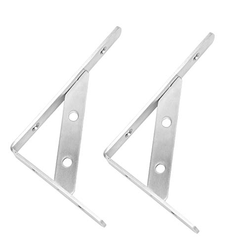 Julihai Soporte de Soporte para Estante de Forma Triangular, 2 Piezas de 5,9x4,1x0,7 Pulgadas, Resistencia a la Corrosión de Textura Resaltada, Adecuado para Cocina y Baño