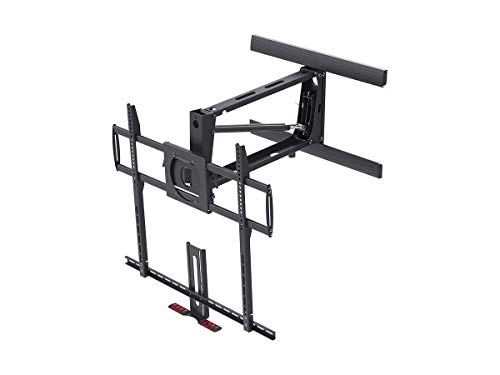 Monoprice Above Fireplace Pull-Down Full-Motion Articulating TV Wall Mount Bracket - for TVs