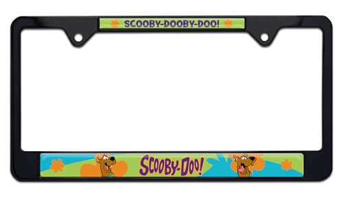 Elektroplate Officially Licensed Scoob-Doo 3D Doming Black All-Metal Standard Size License Plate Frame Tag Holder for Cars/SUVs/Trucks Weatherproof Automotive Accessory