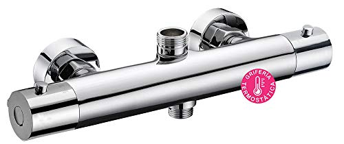 Oxen 150994 Thermostatic Round Shower Column, Silver - Image 3