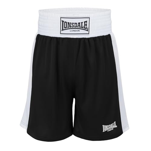 Lonsdale Mens Boxing Shorts Black/White M