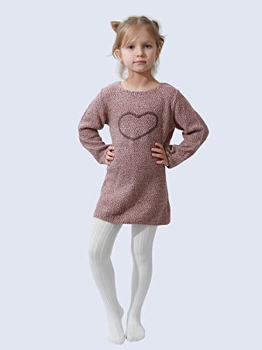 Girls' Cotton Tights - Toddler Cable Knit Footed Tights4