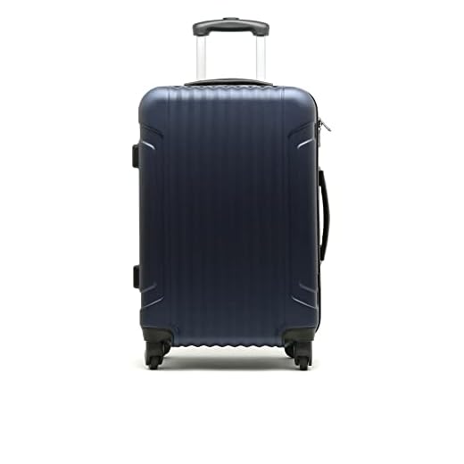 MISAKO - Maleta cómoda y Ligera - Rígida - Turbo mag Marino - Grande 49X73X27cm