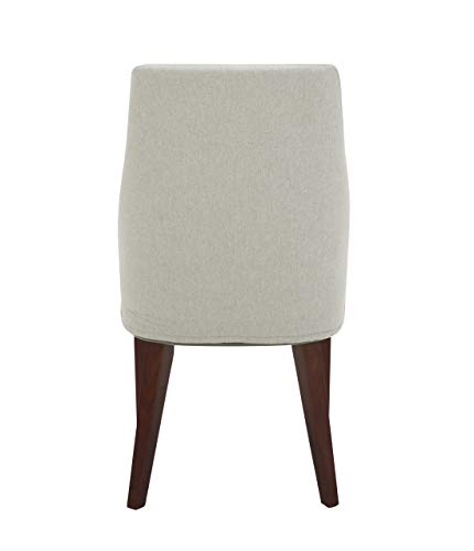 Amazon Brand – Rivet Phinney Contemporary Upholstered Dining Chair, 19.7"W, Wood,Silver #TOP2