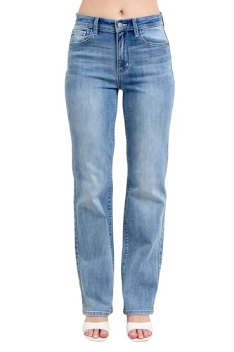 Judy Blue Women's High-Rise 90's Straight Leg Dad Jeans