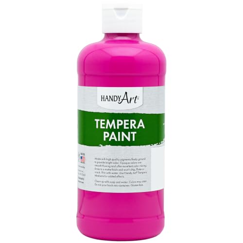 Handy Art Premium Tempera Paint, Magenta, 16 oz Pint Bottle