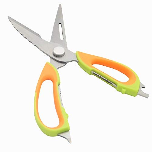 Multifunction Stainless Steel Kitchen Shears That Come Apart Best Kitchen Scissors Heavy Duty Knife with Magnetic Holder for Gutting Chiken Fish Herbs Poultry