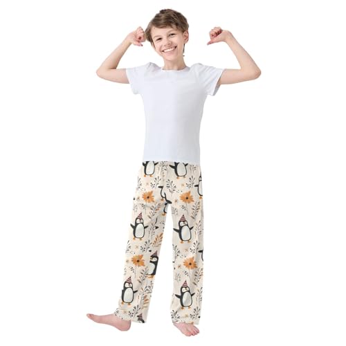 Pajama Bottoms, Pajamas Pant Cute Cartoon Penguins Lounge Wear Casual Sleep Long Pants Soft Pjs Sleepwear2