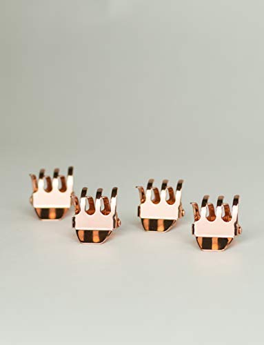 Kitsch Small Hair Clips For Women - Recycled Plastic Small Claw Clips & Mini Claw Clips For Hair, Mini Hair Clips For Thin Hair, Tiny Jaw Clip For Hair | Hair Clips Small Claw, 4 Pcs Rose Gold #TOP2