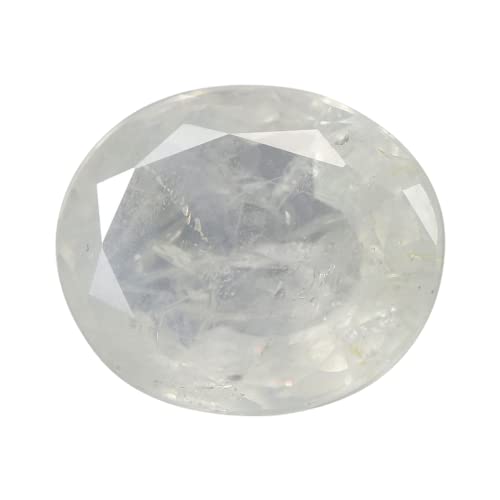 Saphir blanc de 4 carats pierre de Pukhraj naturelle pour bague homme et femme élégante