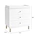 Babyletto Gelato 3-Drawer Changer Dresser with Removable Changing Tray in White and Washed Natural, Greenguard Gold Certified