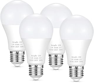 HengBo LED E27 LED Bulb, 12W Screw Light Bulbs, 100 Watts Equivalent Incandescent Bulbs Daylight White 6500K, 4-Pack