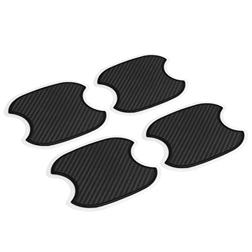 Sk Custom Universal Tpu 3D Carbon Fiber Texture Door Handle Anti Scratch Protector Sticker Compatible With Lexus, Buick, Jeep, Hyundai, Mazda, Audi, Toyota, Peugeot (M 4Pcs) #TOP5