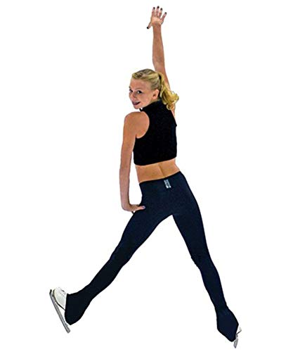 ChloeNoel P622F All Black 3" Waist Band Light Weight Fleece Pants with Crystal Blocks (Size CS)