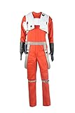 MCOS Poe Dameron Costume Deluxe Orange Jumpsuit Suit Halloween Cosplay Outfit Custom