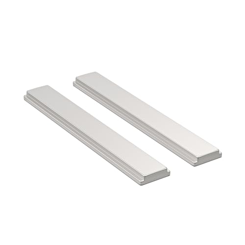 2 Pack Shower Door Magnet - 2-1/2 Long Glass Door T-Magnet Replacement for Swing Shower Doors Handles Shower Door Strike Jamb Silver