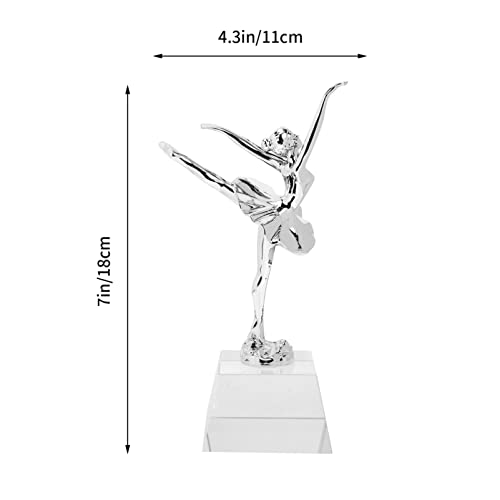 LIOOBO Balé Dança Troféu Troféu de Prata Modelo Balé Garota Reconhecimento de Estátuas para Amantes