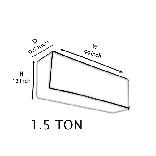 Image of Split AC Cover for 1.5 Ton Indoor Units - Water Resistant & Dustproof Protection (Grey Flower)