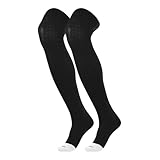 TCK Prosport Performance Fit Over the Knee Baseball & Softball Socks – Black, Large