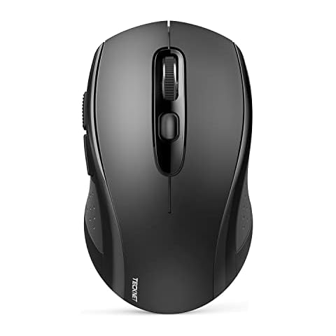TECKNET Bluetooth Mouse, 4000DPI Wireless Mouse Bluetooth for Laptop 2-in-1(BT 5.0/3.0+2.4Ghz) Computer Mouse, Portable PC Mouse Wireless with USB Receiver for Mac, Compatible with MacBook Chromebook Cover