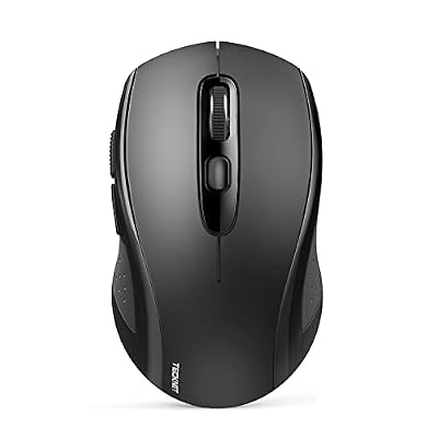 TECKNET Bluetooth Mouse, 4000DPI Wireless Mouse Bluetooth for Laptop 2-in-1(BT 5.0/3.0+2.4Ghz) Computer Mouse, Portable PC Mouse Wireless with USB Receiver for Mac, Compatible with MacBook Chromebook