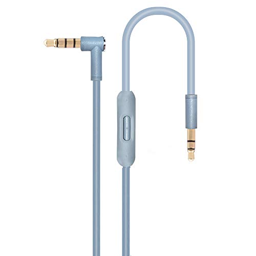 Replacement Audio Cable Cord Wire with in-line Microphone and Control Compatible with Beats Solo Solo 2 Solo 3 Studio Studio 3 Pro Detox Wireless Mixr Executive Pill (Grey)
