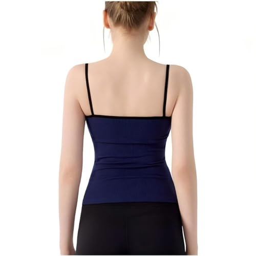 Camisole de yoga épissée en dentelle femmes : haut fitness bleu roi M éte