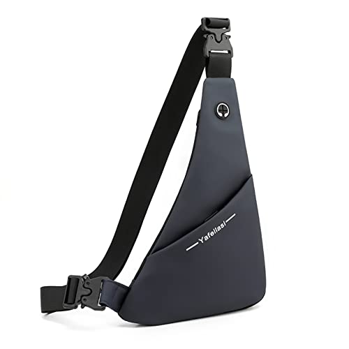 FANDARE Ultra-light Sling Chest Bag One Shoulder Bag Double-sided Crossbody Backpack Men with Earphone Hole for Outdoor Travel Work Hiking Running Indoor Activities Daypacks Dark Blue