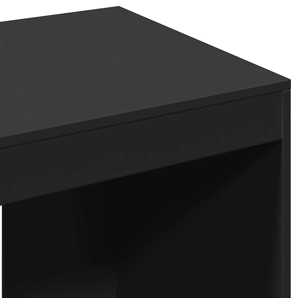 Scrivania nera in legno 103,5 x 56,5 x 94 cm, scrivania da ufficio con 2 ripiani e ripiano per laptop, monitor, stampante, home office, studio e camera dei ragazzi