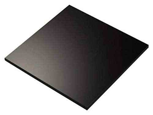 3/8" (9mm) Solid Black Acrylic Glossy Plexiglass Sheet 12" x 12" Cast Thick Nominal Size AZM Displays