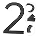 Holibanna Acrylic House Numbers Self-adhesive Address Stickers for Exterior Mailbox Door Signs Easy to Install Without Tools Modern Floating Design for Home Apartment Office