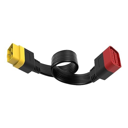Buy OBD2 Extension Cable OBDII Male to Female Extension Cable OBD2 16 Pin Flat Ribbon Extension