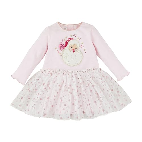 Mud Pie Baby Girls Children Pink Santa Mesh Dress