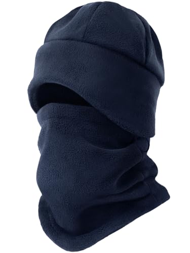 CYPERROCK Winter Beanie Hat Scarf Set with Ear Flaps for Men Women Knit Fleece Lined Skull Cap...