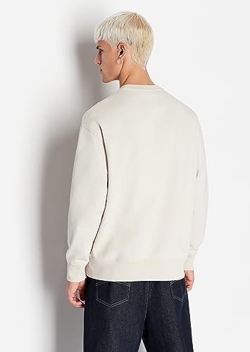 Armani Exchange Men's Cotton French Terry Embroidered Plaid Logo Pullover Sweatshirt4