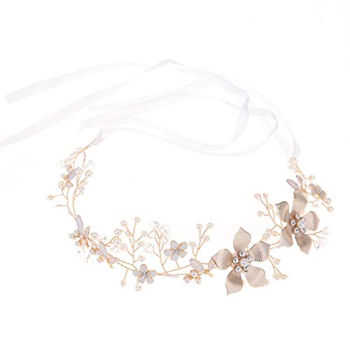 Preisvergleich Produktbild iCerber 2019 Neu Haarband im Roségoldblatt-Design, Hochzeits-Haarschmuck, Brauthaarschmuck für Frauen, Kopfschmuck, Tiara, Brautschmuck, Haarband