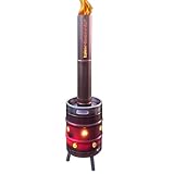 Bierbomb Designer Feuertonne Outdoor Holzofen | raucharmer Kaminofen Gartenkamin Terrassenofen ohne Gas Feuersäule Feuerkorb | robuste und witterungsbeständige Feuerstelle für Terrasse und Garten