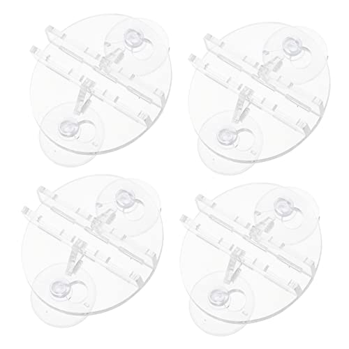 WOONEKY 4個 水槽仕切り 戦車 ポンプ ネット 水槽の蓋 吸盤フック ヘビーデューティー ア ル水族館の仕切り 水槽用仕切りホルダー 水族館の仕切り吸盤 ゴム