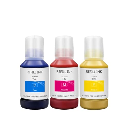 Encre de sublimation T49 pour imprimantes F170 F570 et T3100x flacon de 140ml cyan magenta jaune