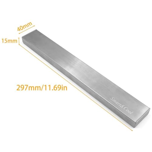 SMART&COOL Magnetic Knife Holder for Wall - 30CM (11.69 Inch) Stainless Steel Magnetic Knife Strip Rack with Extra Strong Magnet for Knives, Kitchen Utensils and Tools